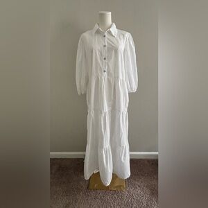 AMICI by Baci 100% Cotton White Maxi Dress Sz XL